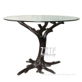 Custom bronze oak tree table statue for home decoration